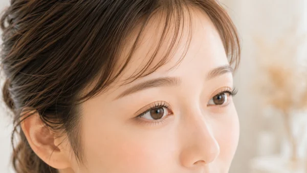 若い女性の目元アップ