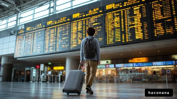 空港での旅の準備