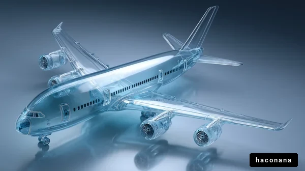 透明な飛行機のモデル