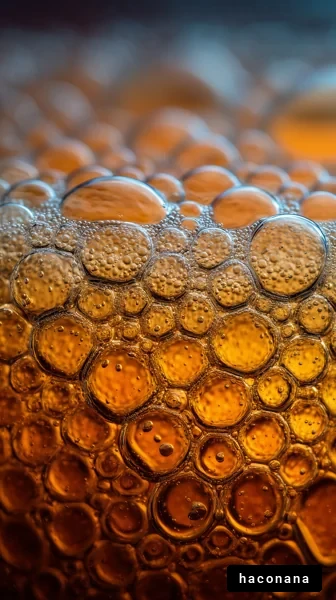 泡立つ飲み物のクローズアップ