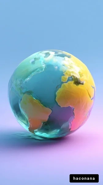 カラフルな地球のイメージ