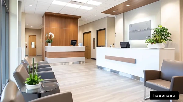モダンな医療クリニックの待合室