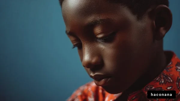 沈んだ表情の子供