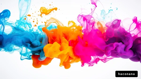 カラフルな煙のアート
