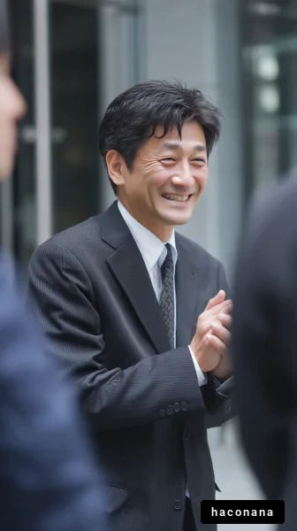 ビジネスシーンの笑顔