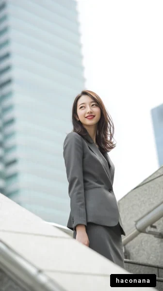 ビジネス女性の笑顔