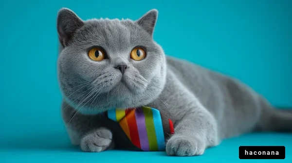 ネクタイを付けた猫の写真