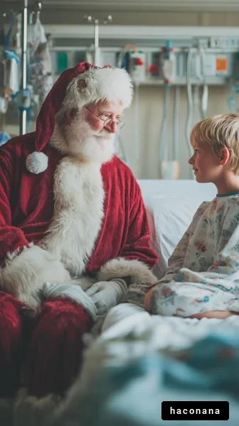 病院でのサンタとの時間