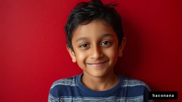 笑顔の子供のポートレート