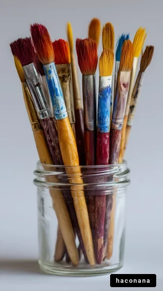 カラフルなアート用筆