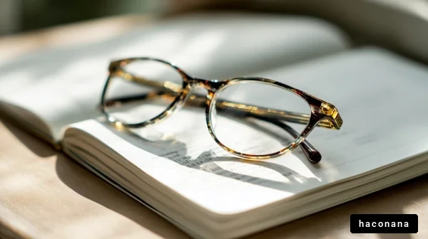 本の上に置かれたメガネ