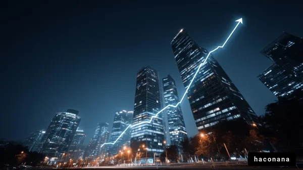 夜景と成長のグラフ