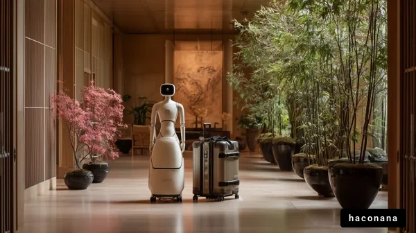 近未来のホテルロビー