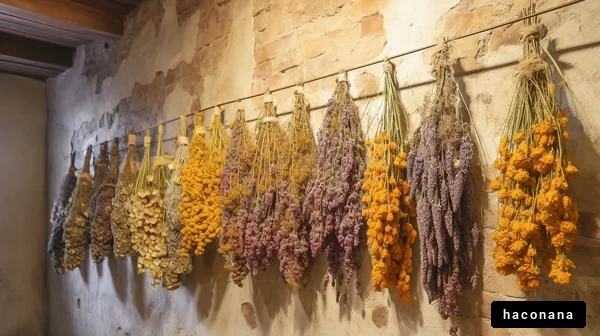 色とりどりの乾燥花