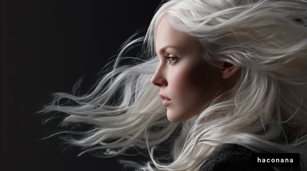 風になびく美しい髪