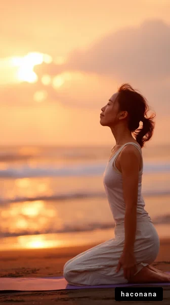 夕日を背景に心を整える