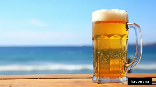 ビーチで楽しむビール