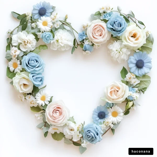 花で作ったハートの飾り