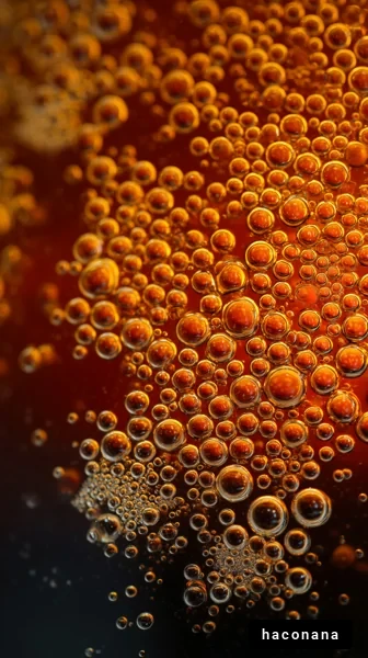 炭酸の泡のクローズアップ