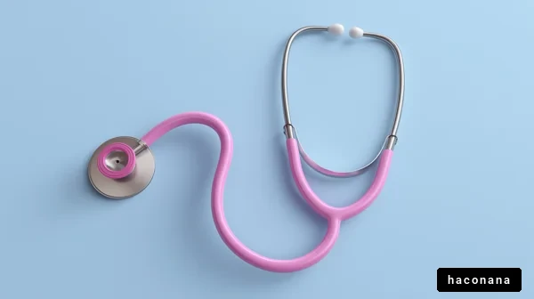 かわいいピンクの聴診器