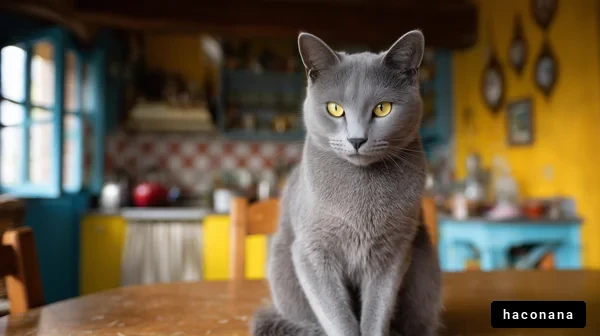 インテリアでくつろぐ猫