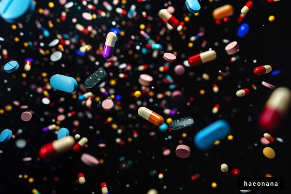 カラフルな薬の背景