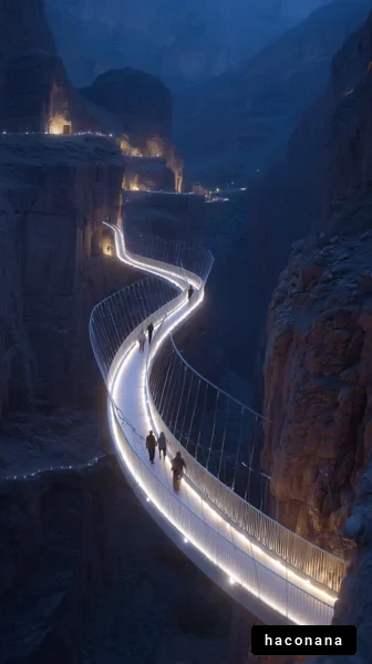 幻想的な夜の橋