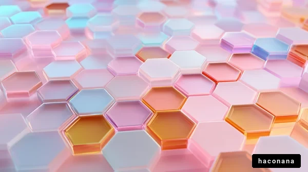 カラフルな六角形のパターン