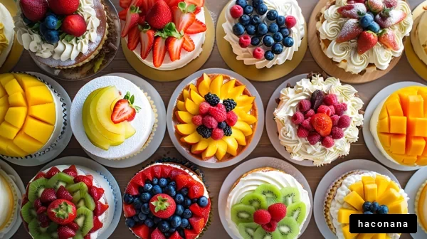 色とりどりのケーキアレンジ