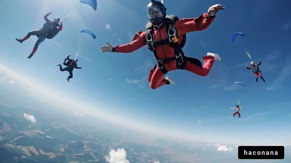 スカイダイビングの瞬間