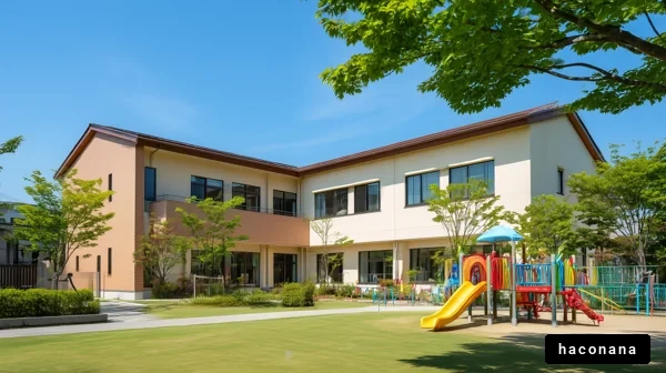 明るい保育園の風景