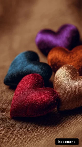 カラフルなハートの装飾