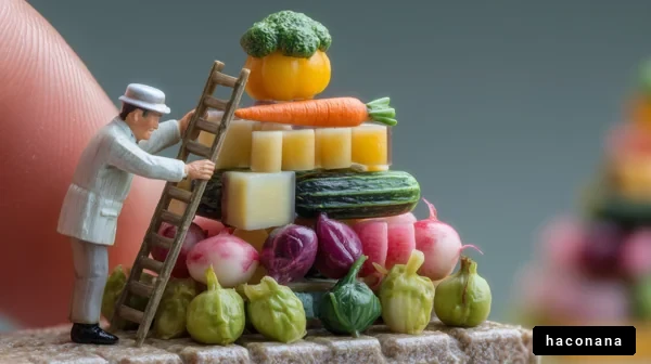 ミニチュア野菜の塔