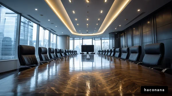 モダンな会議室の内部