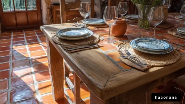 家庭的なダイニングテーブル