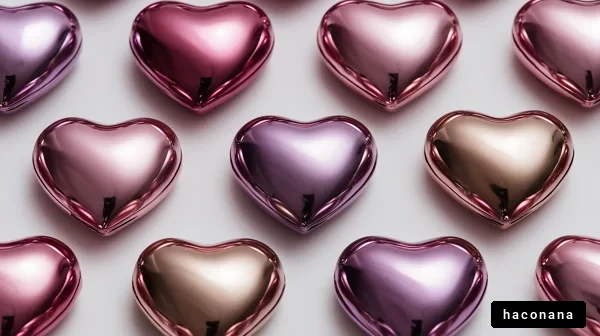 カラフルなハートの装飾