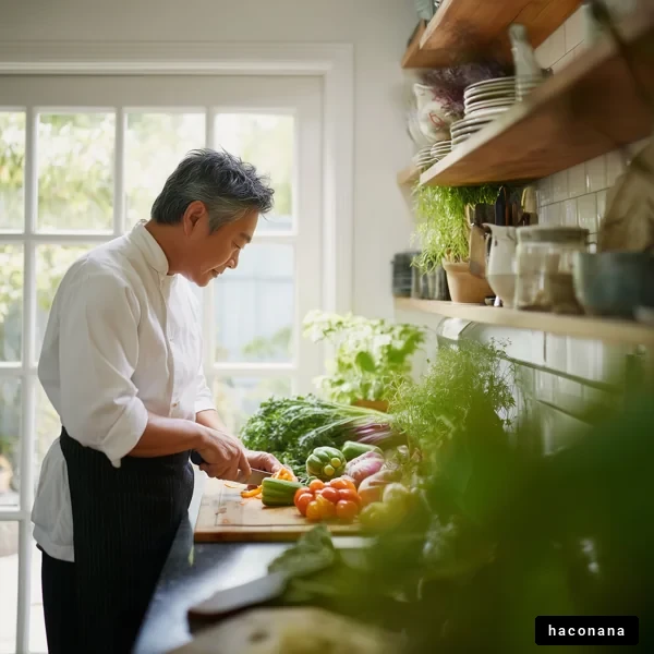 キッチンでの料理シーン