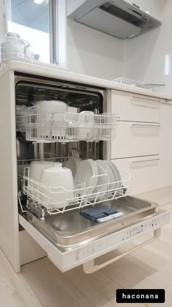 モダンな食器洗い機の内部