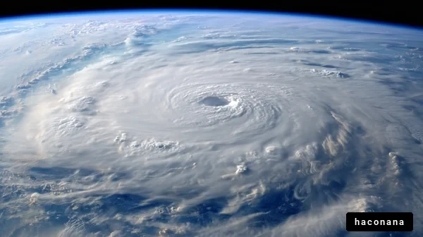 宇宙から見た台風の姿