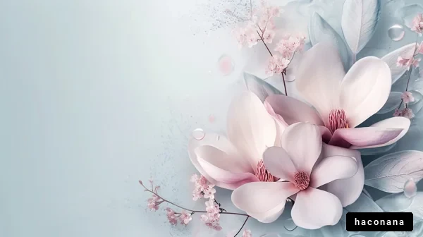 美しい花と柔らかな色合い