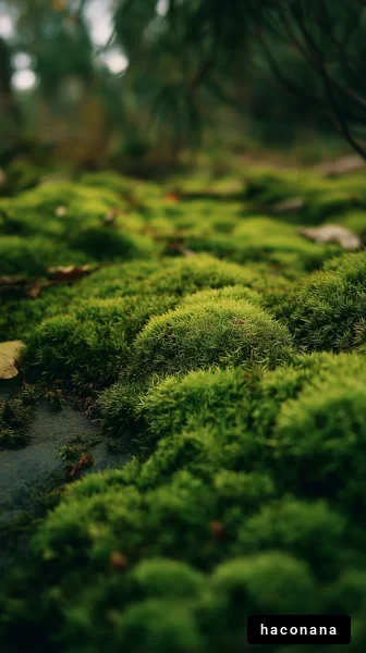 緑豊かな苔の景色