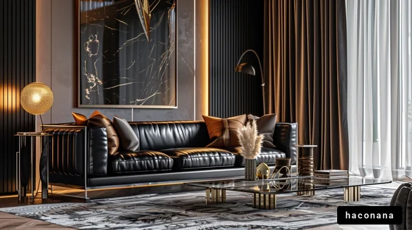 シックなリビングルームのインテリア