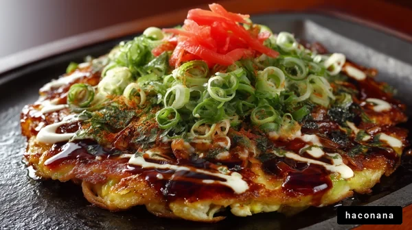 鉄板焼きのお好み焼き