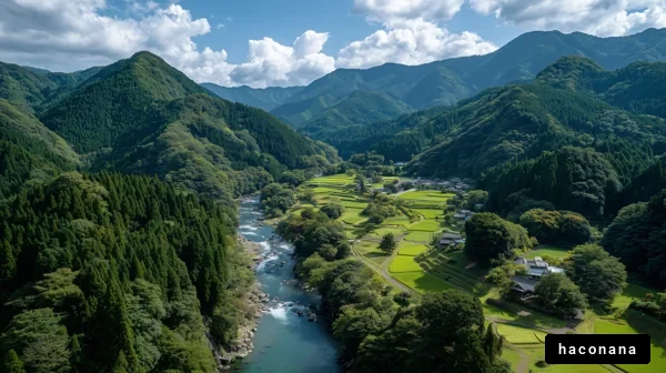 美しい山間の風景