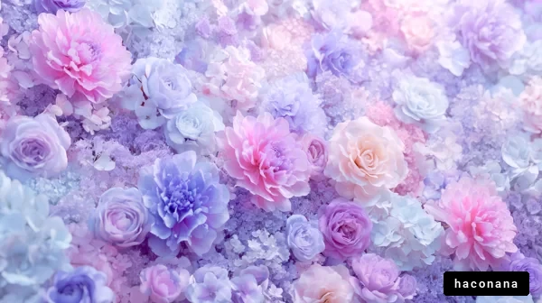 優雅な花々の壁