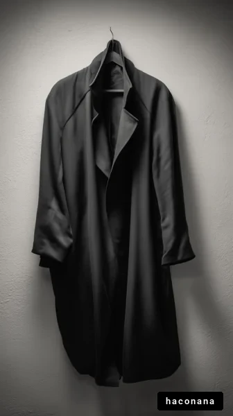シンプルな黒のコート