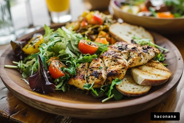 ヘルシーなグリルランチプレート