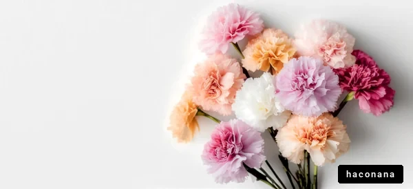 カーネーションの美しいブーケ