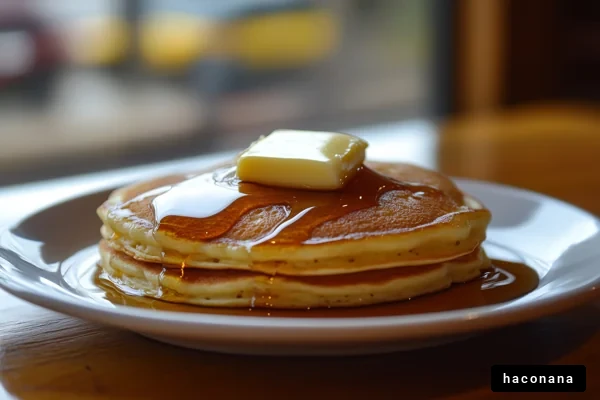 ふんわりパンケーキとシロップ