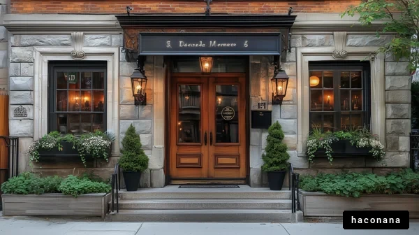 モダンなレストランの外観